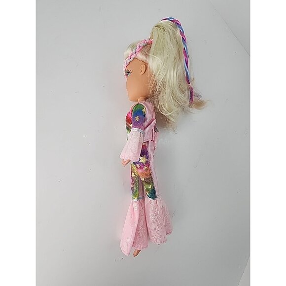 Kidkore 2001 Doll White Multicolor Hair Large Head Big Eyes Hippy Clothing Peace - Picture 5 of 6